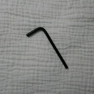 Inbussleutel kort metrisch 4,0x70mm op witte ondergrond.