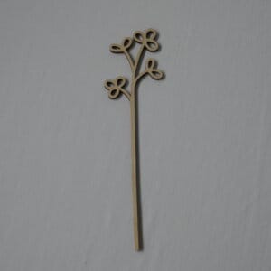 houten bloem vergeet-mij-nietje